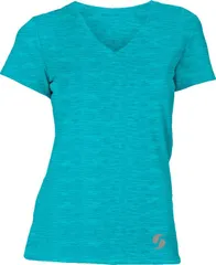 ソフィー レディース トップス Tシャツ Vネック Soffe Juniors Performance VNeck TShirt Scuba Blue Heather ヘザーのサムネイル