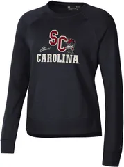 【送料無料】 アンダーアーマー レディース パーカー・スウェット アウター Under Armour Womens South Carolina Gamecocks Black Rival Fleece Crew Pullover Sweatshirt NoC