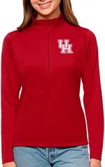 アンティグア レディース トップス シャツ Antigua Womens Houston Cougars Dark Red Tribute QuarterZip Shirt NoColor レッド