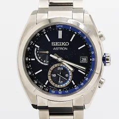 美品 稼働 箱/保付 セイコー アストロン SBXY013 8B62-0BA0 チタン ソーラー ネイビー文字盤 メンズ腕時計 0983400 3NBT ABC19242 KMT