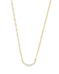 ラナ レディース アクセサリー ネックレス・チョーカー・ペンダントトップ レース LANA Jewelry 14K Yellow Goldiamond Curved Bar Necklace 18 Gold ゴールド
