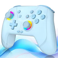 Switch 2 コントローラー Switch1/2代に対応 スリープ解除 マクロループ 【2026新登場】TURBO連射機能 スイッチ コントローラー 背面ボタン付き 9色RGBライト ジャイロセンサー搭載 4階段HD振動 Bluetoot 8681064a