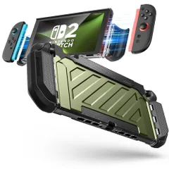 SUPCASE Nintendo Switch 2 ケース 2025 用 [ミリタリーグレードの保護] [マグネット式ジョイコンコントローラー対応] ドッキング可能な一体型カバー Switch 2用 UBProシリーズ グリーン☆彡 da0d4ab7