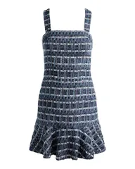 アリスアンドオリビア レディース トップス ワンピース Alice and Olivia Kaidra Drop Waist Dress Indigo インディゴ