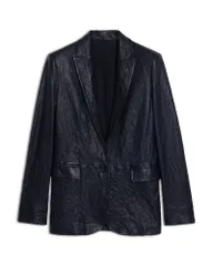 ザディグ エ ヴォルテール レディース アウター ジャケット・ブルゾン レザー Zadig Voltaire Leather Crinkle Jacket Encreのサムネイル