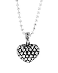 ラゴス レディース アクセサリー ネックレス・チョーカー・ペンダントトップ レース LAGOS Sterling Silver Beaded Heart Pendant Necklace Silver シルバー