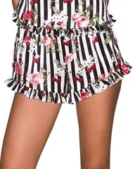 フレーデュマール レディース ボトムス ハーフパンツ・ショーツ フリル裾 フリル ショートパンツ Fleur du Mal Ruffle Hem Shorts Cherry Rose