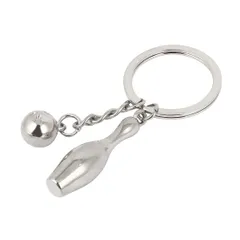 【即日発送】ボールペンダント ピン ダークグレー ボウリング キーリング キーホルダー uxcell