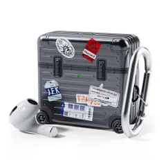 新品 miak AirPods 4 ケース AirPods 第4世代ケース キャリーケース [ 耐衝撃 二重構造 ポリカーボネート TPU デコシール カラビナ付き ワイヤレス充電] エアポッツ4 ブラック MA27420AP4 【国内正規品】