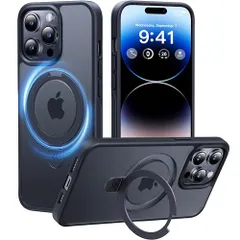 【8年間の技術結晶！4in1超万能モデル】CASEKOO iPhone 14 Pro 用 ケース 隠しスタント? 横縦両立 米軍MIL規格 耐衝撃 MagSafe対応 スマホケース 薄形半透明 マット仕上け? 指紋防止 ストラッフ?ホール付き a3ba9e8d