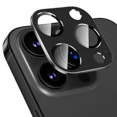 Podick カメラカバー iPhone 16 Pro/16 Pro Max用 カメラ保護 いPhone 16 Pro/16 Pro Max 対応 レンズカバー 全面保護 9H強化ガラス アルミ合金 耐衝撃 キズ防止 高透過率 黒縁取り 露出オーバー防止 防滴