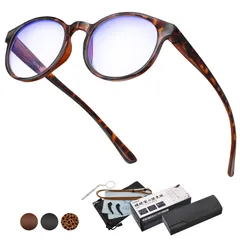 GOKEI メガネ型ルーぺ 拡大鏡 ルーペ 【1.6倍 ブルーライトカット】 ルーペメガネ 拡大 眼鏡 メ軽量 ガネ 眼鏡型ルーペ 拡大ルーペ ルーペ型眼鏡 メガネ型ルーぺ 細かい作業 大きく見える 読書用 デミ（べっ甲色）