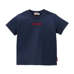 新品 [ミキハウス] 半袖Ｔシャツ 無地 ロゴ ワンポイント シンプル 日本製 男の子 女の子 ベビー キッズ 子供服 通園 通学 10-5229-577 80cm 紺