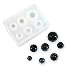 YFFSFDC 球体 6サイズ シリコンモールド レジン型 シリコン製 取り出し簡単 DIY 手芸 ツール ハンドメイド アクセサリー