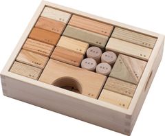 美品✨edute 新商品 希少価値 キュービット 木製 積み木 3歳 ビー玉