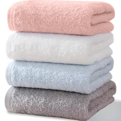 バスタオル 4枚セット 4色 HOSUR ホテル仕様 厚手 ふかふか 綿100% 60*120cm 高吸水 速乾タオル 耐久性 無地 毛羽落ち少ない ギフト