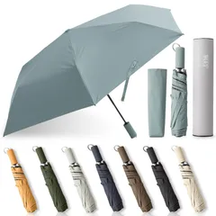 weer 創業100年 折りたたみ傘 自動開閉 約195g ワンタッチ UVカット100% カーボン親骨 折り畳み傘 折りたたみ日傘 コンパクト 日傘 丈夫 メンズ レディース 晴雨兼用 軽量 ウェア 55cm ライトブルー