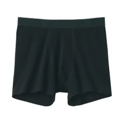 無印良品 紳士 なめらか 前開きボクサーパンツ メンズ FAG38A5A 黒 紳士XL