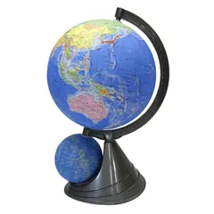 時間割付きメモ帳セット 地球儀 26cm 26-GX 行政図タイプ 日本製 昭和カートンスタンダードモデル 三貴工業 学習用 GLOVE グローブ 教材 学習 入学祝 世界地図付き 日本地図付き クリスマス プレゼント