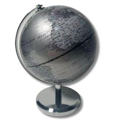 エムタカ ガラス 地球儀 ガラス製 オブジェ 置物 高さ21cm 訳あり 