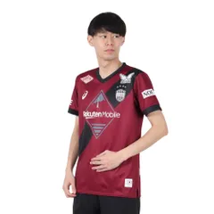 新品 [アシックス] サッカーウェア ヴィッセル神戸レプリカシャツ'25 2103A103 ユニセックス大人クリムゾンレッド3XL