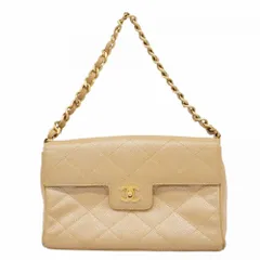 シャネル(Chanel) シャネル ハンドバッグ マトラッセ キャビアスキン ピンクベージュ レディース