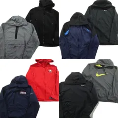 古着卸 まとめ売り ナイキ フード付きジャージ 8枚セット (メンズ S /M ) アノラックパーカー プルオーバー ワンポイント 中古 古着 ND6934