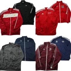 古着卸 まとめ売り アディダス トラックジャケット 8枚セット (メンズ L ) デッドストック トレフォイル ジャージ 中古 古着 ND7008