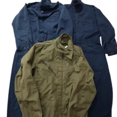 古着卸 まとめ売り 米軍実物 つなぎ ミリタリー 3枚セット (メンズ M /40 ) オリーブ ネイビー ジャンプスーツ 中古 古着 ND7335