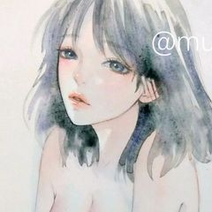 肉筆原画 水墨画 絵画 日本画 ドローイング 和装 美人画 - メルカリ