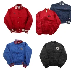 古着卸 まとめ売り ナイロンスタジャン USA製 ジャケット 5枚セット (メンズ S ) チャンピオン Holloway オールド 中古 古着 ND9393
