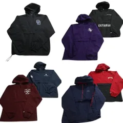 古着卸 まとめ売り チャンピオン アノラックパーカー ジャケット 7枚セット (メンズ S /M ) カレッジ風 ツートン 中古 古着 ND9576