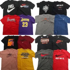 古着卸 まとめ売り ナイキ NIKE 半袖Tシャツ 16枚セット (メンズ M ) プロチーム レイカーズ ブルズ NFL ブレーブス MLB 中古 古着 ND9824