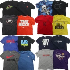 古着卸 まとめ売り ナイキ NIKE 半袖Tシャツ 16枚セット (メンズ M ) LSU スカル プロチーム MLB レンジャース 中古 古着 ND9823