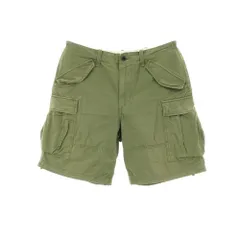 【中古】ポロ ラルフローレン Polo Ralph Lauren リップストップ コットン カーゴ ショートパンツ オリーブ【サイズ32】【メンズ】