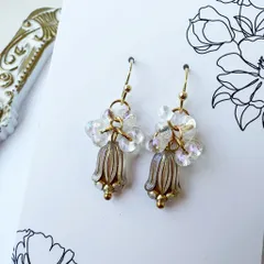 チェコビーズの可愛いピアスD152