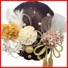 袴 結婚式 浴衣 ドライフラワー 造花飾り 七五三 和玉 卒業式 ヘアアクセサリー 着物 かすみ草 振袖 和装 造花 水引 リボン 髪飾り 羽 成人式 手作り 9色展開 T5033