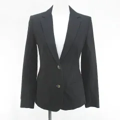 セオリー Theory ジャケット 背抜き 0 黒系 ブラック ストレッチ 裏地 無地