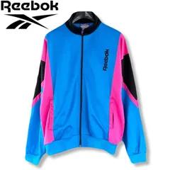 90s 希少レア Reebok リーボック トラックジャケット L 香港製 ネオンカラー ジャージ