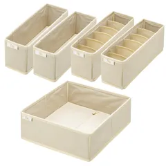 新品 天馬(Tenma) 収納ボックス 布製 Fits ファブリックシリーズ せいとんボックス 5点セット フィッツプラス 75cm幅対応 Bセット アイボリー S:約9×33×11cm2個 S(仕切り6マス):約9×33×11cm2個 LL:約30×33×1のサムネイル
