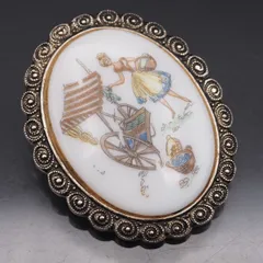 R610 ヴィンテージ ブローチ 陶器 磁器 女性 マーケット デザイン