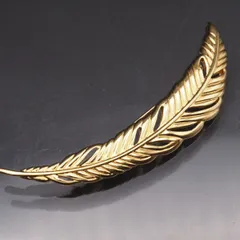 R644 MONET モネ ブローチ 大ぶり リーフ ゴールドカラー デザイン コスチュームジュエリー