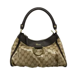 GUCCI(グッチ) ショルダーバッグ アビー,GG柄 265692 ベージュ×ダークブラウン レザー