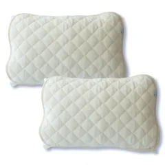 【特価商品】オールシーズン フランネル あったか タオル地 綿100％ 洗える リバーシブル ウォッシャブル 枕カバー 43×63cm ゴム付き 2枚組 枕パッド アイボリー シルフィーズ