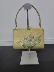 和装バッグ ゴールド 和装小物 ハンドバッグ 着物 花柄 金色 フォーマル　成人式　結婚式