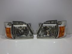 MITSUBISHI三菱　パジェロ　左右ヘッドライト　100-87419割れ無し MITSUBISHI三菱 パジェロ 左右ヘッドライト 100-87419割れ無し - メルカリ