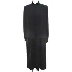 ルネソワール LUNESOIR 東京ソワール ブラックフォーマル セットアップ シャツ ジャケット ワンピース 9 黒系 ブラック レース プリーツ 裏地