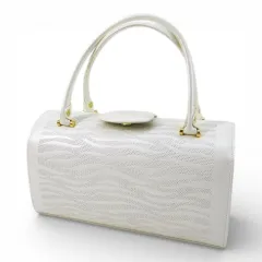 高島屋 タカシマヤ TAKASHIMAYA 和装 ハンドバッグ ホワイト 白 エナメル