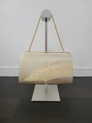 和装バッグ 成人式　結婚式　和装 フォーマル ハンドバッグ ゴールド 和装小物 着物 バッグ　チェーンバッグ