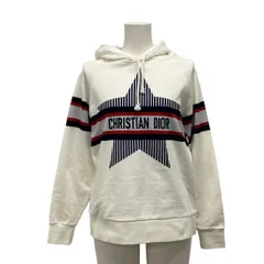 ディオール/クリスチャンディオール パーカー サイズS レディース - 143S20A4005 白×ダークネイビー×レッド コットン